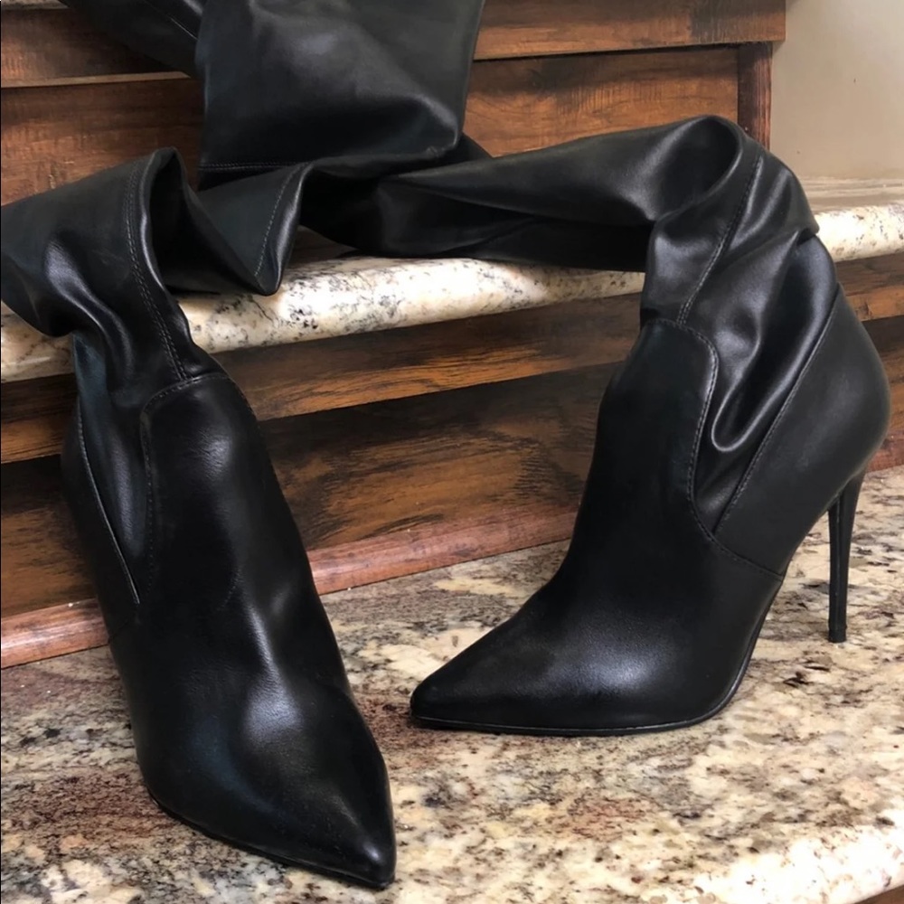 STEVE MADDEN Cardi B thigh high boots